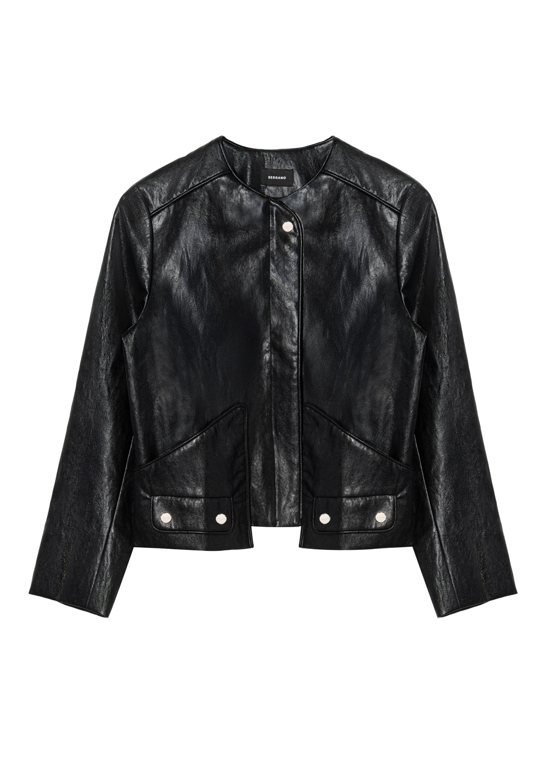 Black leather jacket - SERRANO