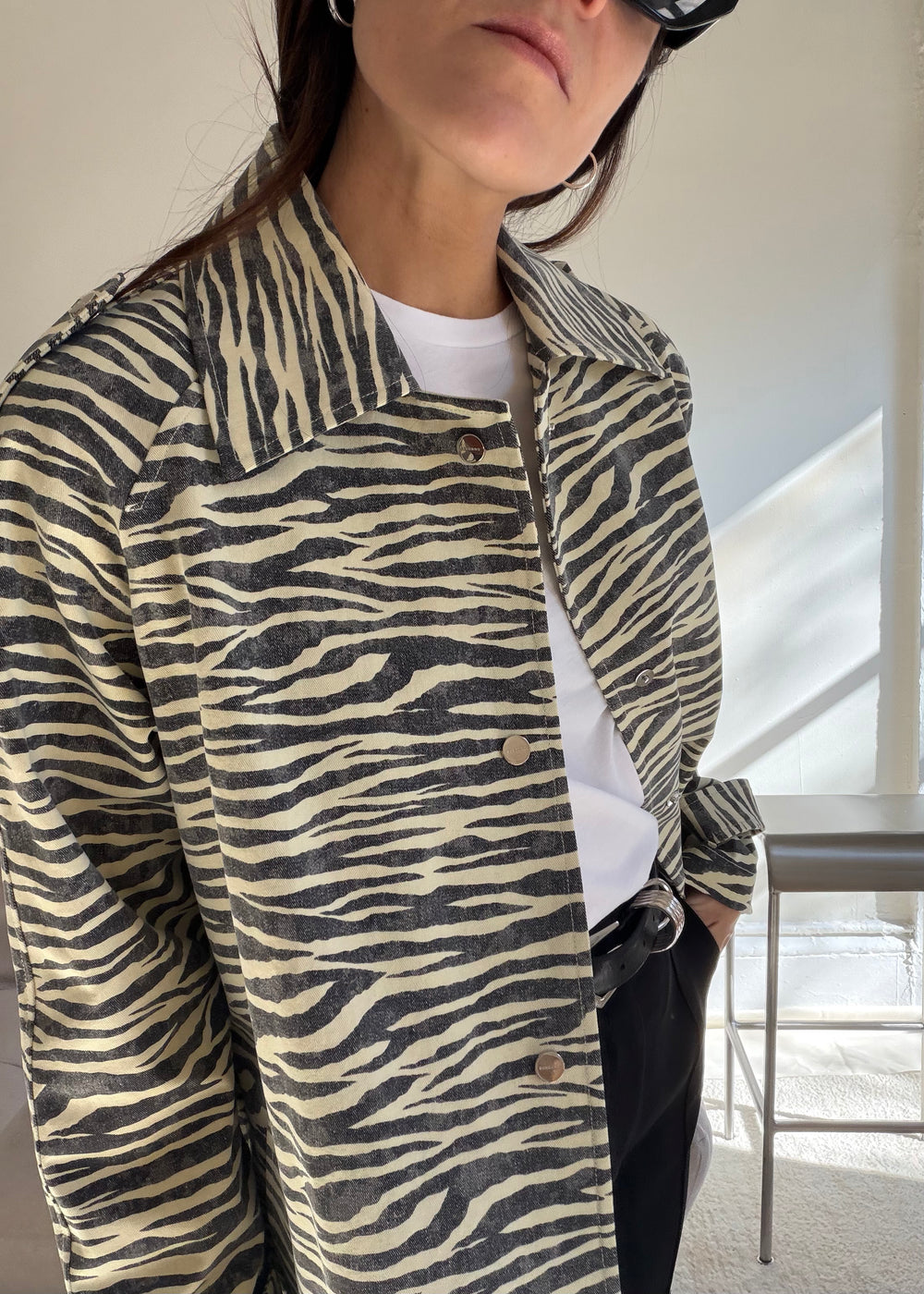 Tiger print trench coat - SERRANO