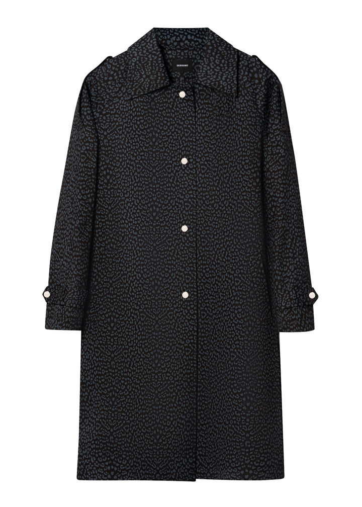 Leopard Print Trench Coat