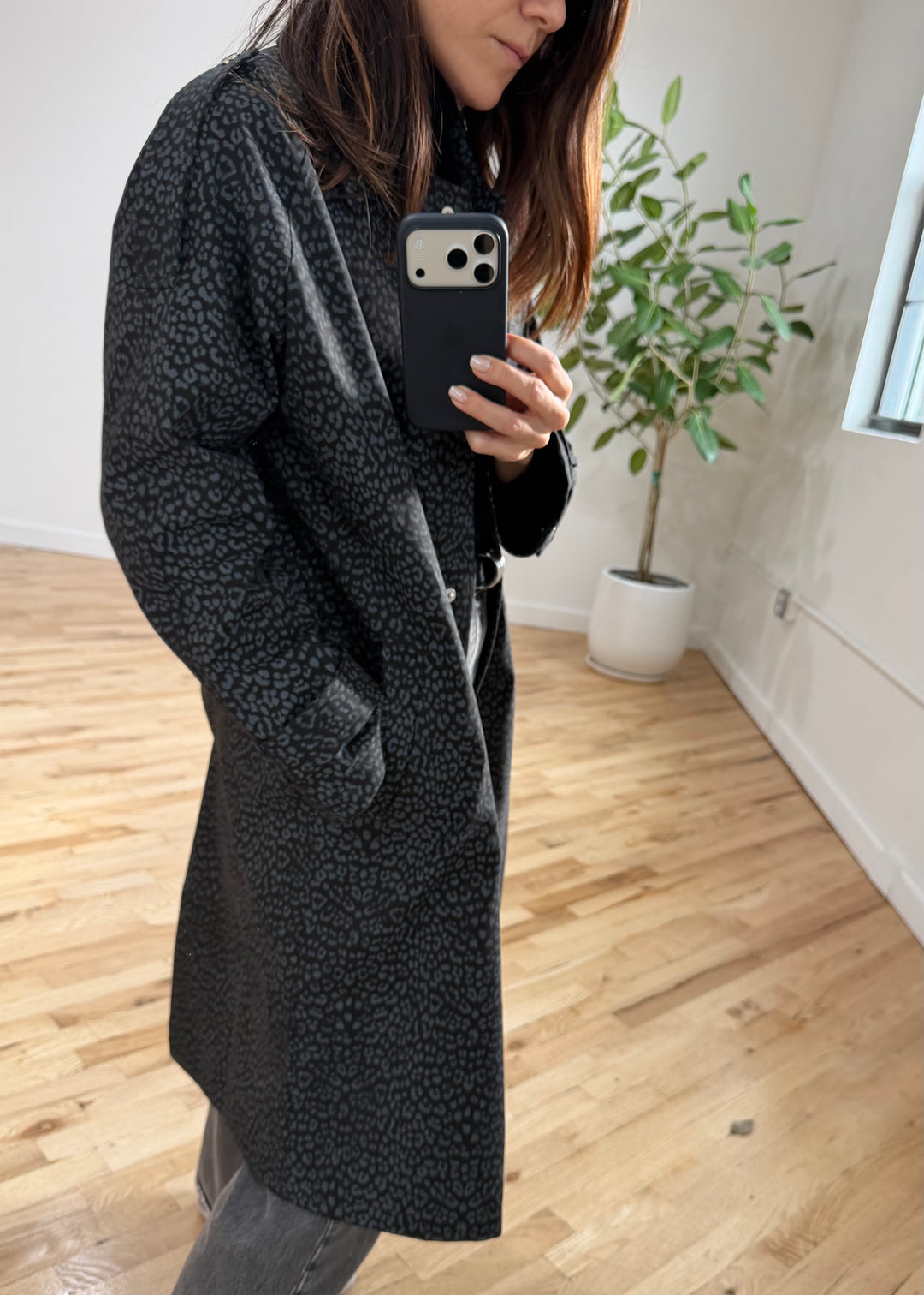 Leopard print trench coat - SERRANO