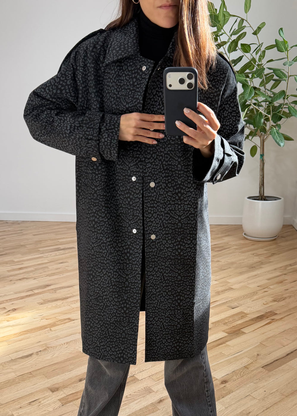 Leopard print trench coat - SERRANO