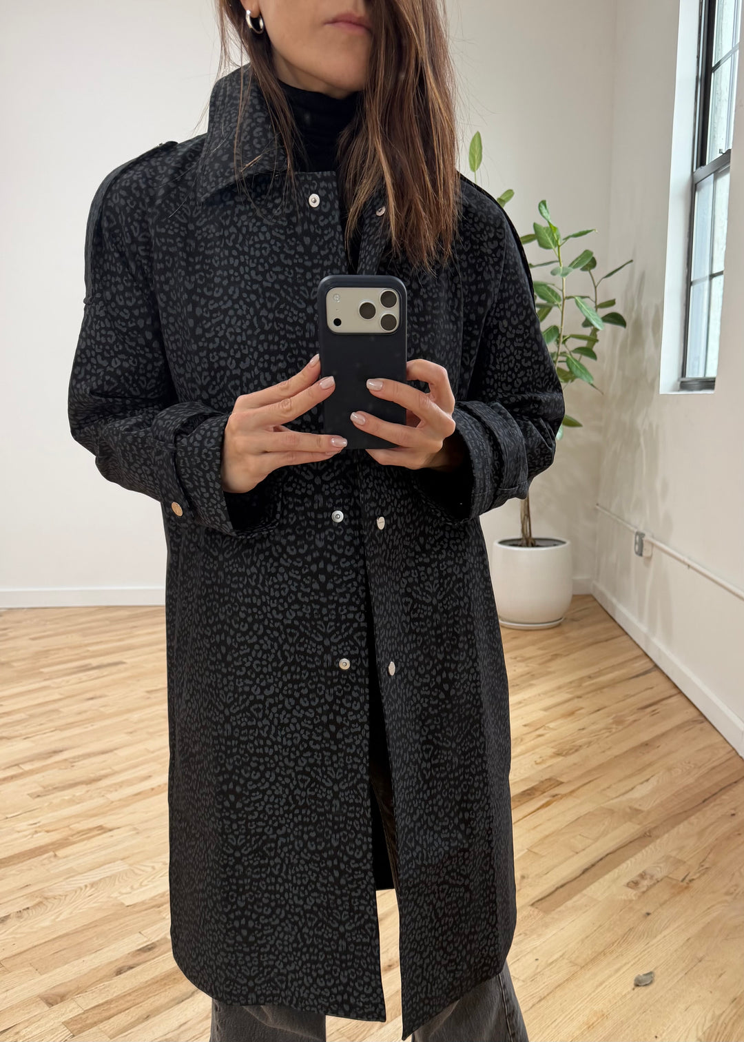 Leopard print trench coat - SERRANO