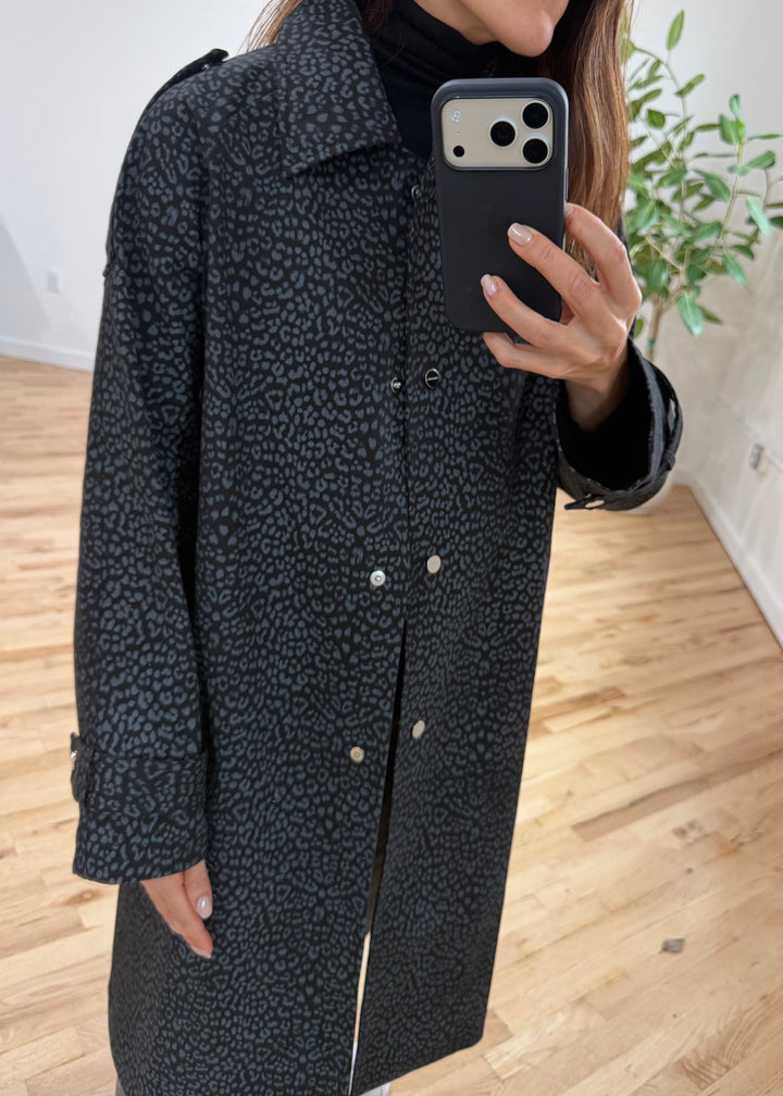 Leopard print trench coat - SERRANO