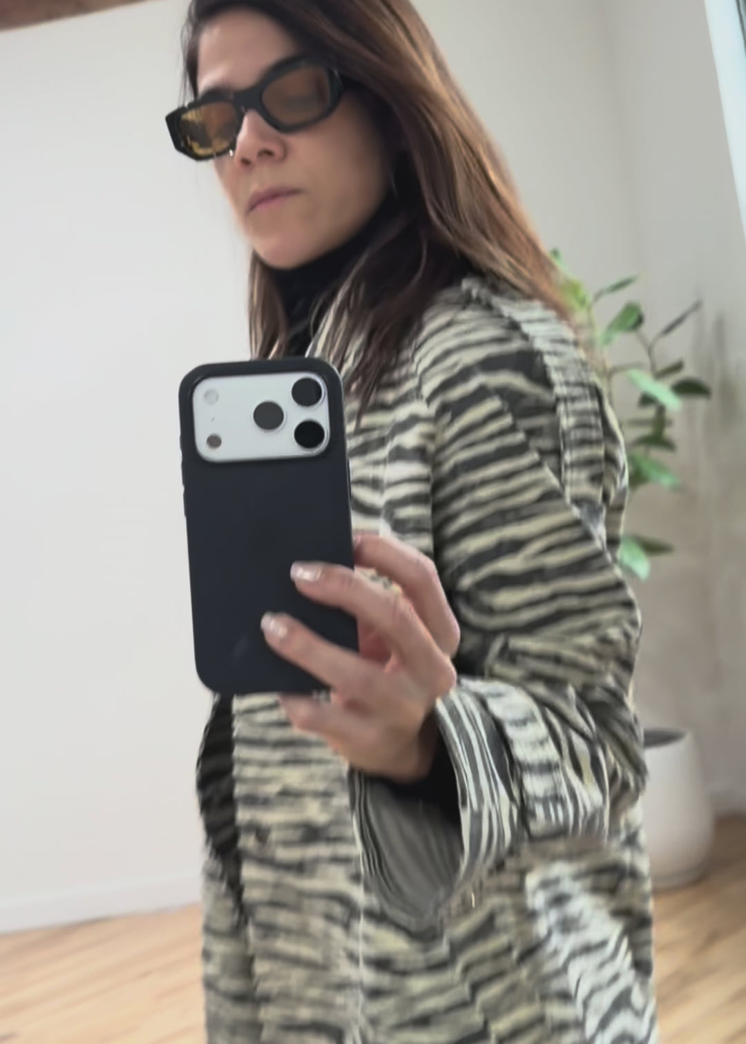 Tiger print trench coat