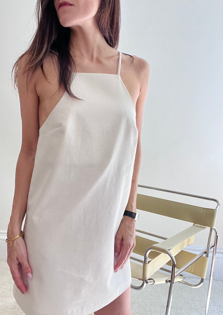 beige mini dress SERRANO